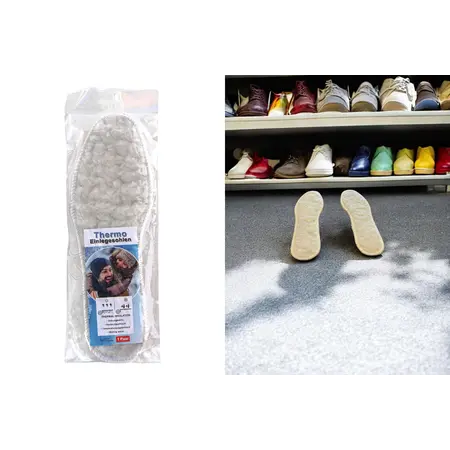 merkloos Thermische inlegzolen - Maat 43/44 - Warme voeten - Schoen zolen