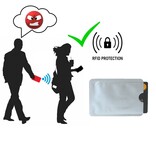 Merkloos 6x RFID bankpas beschermer - Kaarthouder Soft - Anti-Skimming - Zilver