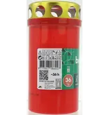 Bolsius Bolsius grafkaarsen - 11 cm - Rood - Kunststof pot met metalen deksel