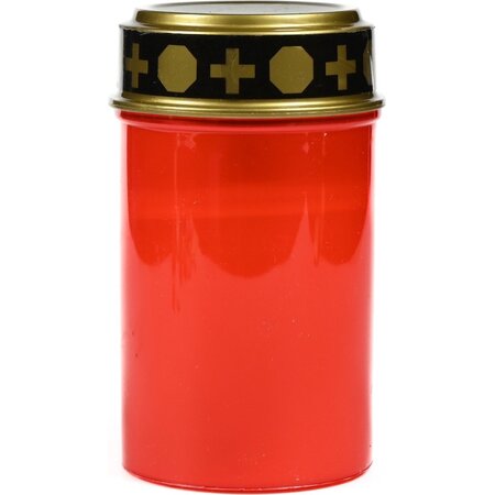 Merkloos Led kaars - Grafkaars - Herdenkingskaars - Batterij - Rood - Set van 2