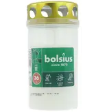 Bolsius Bolsius grafkaars - 11 cm - Wit - Kunststof pot met metalen deksel - 24 stuks