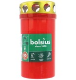 Bolsius Bolsius grafkaars - 11 cm - Rood - Kunststof pot met metalen deksel - 24 stuks