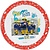HIT entertainment Kinderbord Brandweerman Sam - Plat bord - Kunststof - Ø 20,8 cm