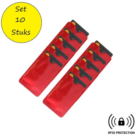 Banzaa RFID Beschermhoes – Anti Skimming Kaarthouder - Rood
