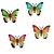 Merkloos Tuin decoratie muur vlinders - Muur decoratie metaal - 30 x 23 cm - Set van 4 stuks