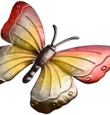 Merkloos Tuin decoratie muur vlinders - Muur decoratie metaal - 30 x 40 cm - Set van 4 stuks