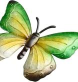 Merkloos Tuin decoratie muur vlinders - Muur decoratie metaal - 30 x 40 cm - Set van 4 stuks