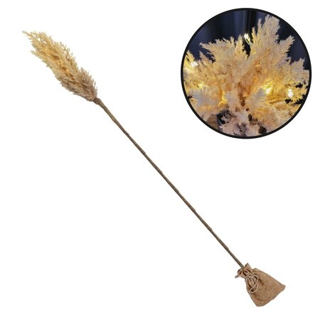 Countryfield Decoratietak Astilbe Led 90 Cm Hout/veren Lichtbruin