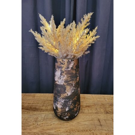 Countryfield Non-branded Decoratietak Astilbe Led 90 Cm Hout/veren Lichtbruin