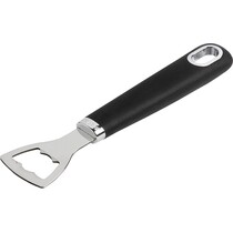 Sola Bieropener - Flessenopener - Roestvrij Staal - Vaatwasserbestendig - 18.5cm - Zilver en Zwart