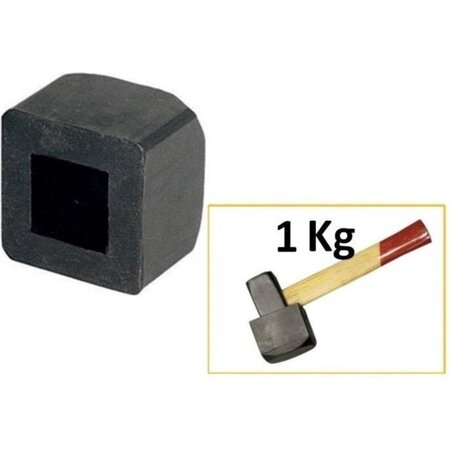 Benson Rubberen opzetstuk - voor hamers - universeel - zwart - 1 kilo