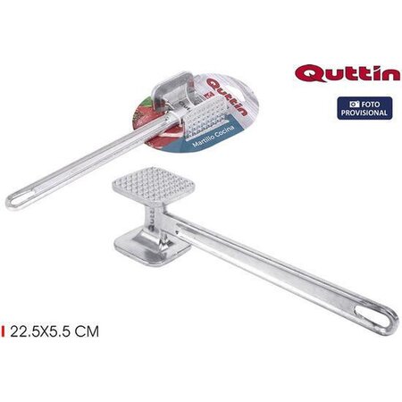 Quttin Keukenhamer - Vleesklopper -  Vleeshamer - Zilver aluminium - 1 stuks