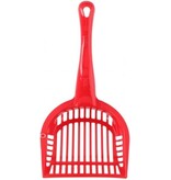 Merkloos Hondenpoep schepje - Kattenbak schepje - Rood - 28 cm