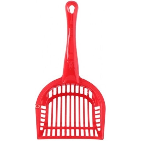 Merkloos Hondenpoep schepje - Kattenbak schepje - Rood - 28 cm