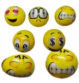 Eurobatt Emoji Stressbal 12 Stuks  – 6 cm -  Medium Density