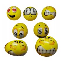 Emoji Stressbal 12 Stuks  – 6 cm -  Medium Density