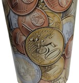 Danyson Spaarpot blik euro biljet XL - 20 cm - Assorti