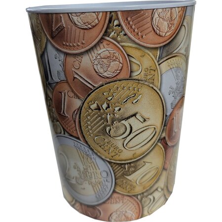 Danyson Spaarpot blik euro biljet XL - 20 cm - Assorti