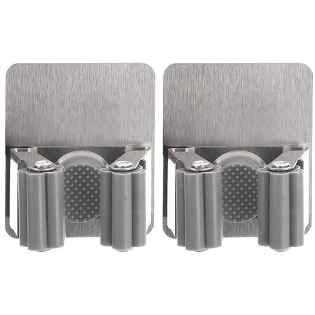 Orion Gereedschap Houders - Stalen Zelfklevend - 2 Stuks - Voor Moppen en Bezem