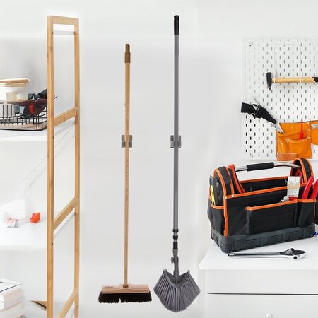 Orion Gereedschap Houders - Stalen Zelfklevend - 2 Stuks - Voor Moppen en Bezem