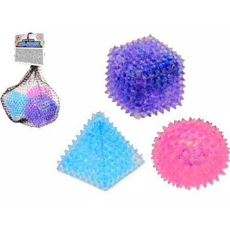 Merkloos Glamour Antistress Knijpvormpjes - Slow rise glitter vorm - 4 cm - 3 stuks