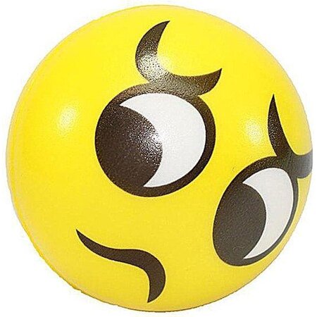 Merkloos Emoji Stressbal - Smiley - 12 Stuks – 6 cm - Medium Density