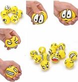 Merkloos Emoji Stressbal - Smiley - 12 Stuks – 6 cm - Medium Density