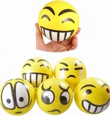 Merkloos Emoji Stressbal - Smiley - 12 Stuks – 6 cm - Medium Density