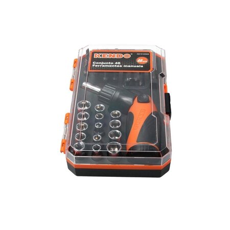 Kendo Professionele Doppenset doppen en Bitset - Compacte Dopsleutelset Ratelset - 46-delige