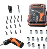 Kendo Professionele Doppenset doppen en Bitset - Compacte Dopsleutelset Ratelset - 46-delige