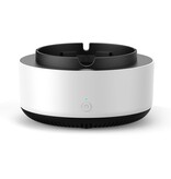 Merkloos Ronde Asbak Met Luchtreiniger - Asbak Met Afzuiging - Elektrische Asbak - Muisstil - Wit