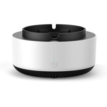 Ronde Asbak Met Luchtreiniger - Asbak Met Afzuiging - Elektrische Asbak - Muisstil - Wit