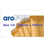 aroFol 100 Bruine gerecyclede luchtkussenenveloppen - Formaat A/11 - 16.5 x 10 Cm
