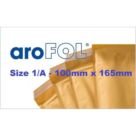 aroFol 100 Bruine gerecyclede luchtkussenenveloppen - Formaat A/11 - 16.5 x 10 Cm