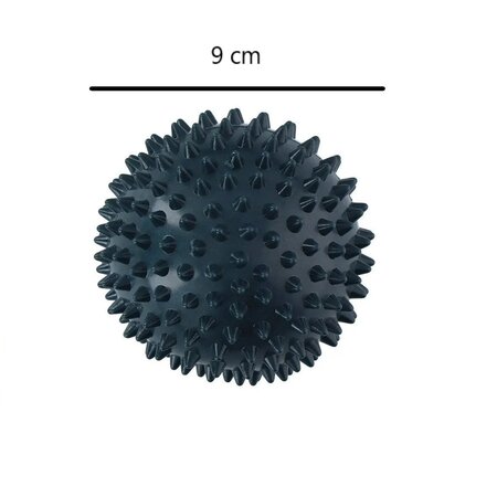 Merkloos Massagebal Professionele Triggerpoint Bal – 9cm Hoge Dichtheid Massagestekels – Lacrossebal – Antraciet