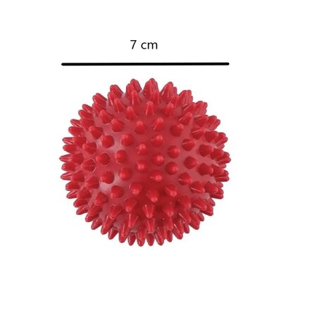 Merkloos Massagebal Professionele Triggerpoint Bal – 7 cm Hoge Dichtheid Massagestekels – Lacrossebal – Rood