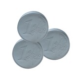 Merkloos Anti-stress Euro munt - Stressbal - Set van 3