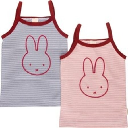 Nijntje Nijntje singlet 2 stuks blauw roze 86/92