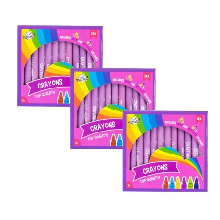 Craft Waskrijt - Waskrijtjes voor Kinderen - 72 stuks - Inclusief Neon en Metallic kleuren