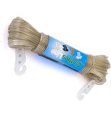 Merkloos Waslijn met een haak - Drooglijn - Waslijndraad - Wit - 20 meter