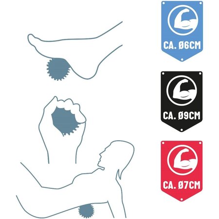 Merkloos Massagebal Professionele Triggerpoint Bal - Hoge Dichtheid Massagestekels – Lacrossebal – Set van 3