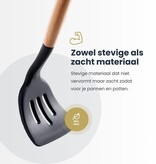 Hescom Siliconen Open Spatel met Anti-aanbaklaag - Keukengerei met Ergonomisch Design