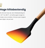 Hescom Siliconen Gesloten Spatel met Anti-aanbaklaag - Keukengerei met Ergonomisch Design