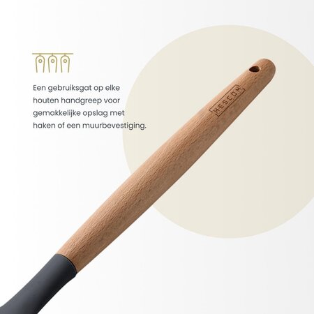 Hescom Siliconen Bakkwast met Anti-aanbaklaag - Keukengerei met Ergonomisch Design