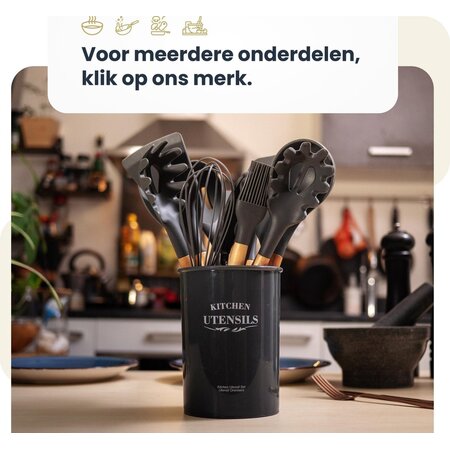 Hescom Siliconen Bakkwast met Anti-aanbaklaag - Keukengerei met Ergonomisch Design