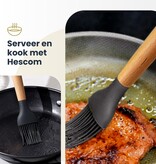 Hescom Siliconen Bakkwast met Anti-aanbaklaag - Keukengerei met Ergonomisch Design