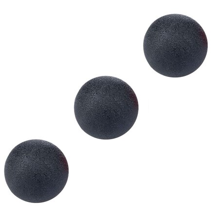 Merkloos Handtrainers Massage bal – Professionele Triggerpoint Lacrosse – set van 3 - Zwart