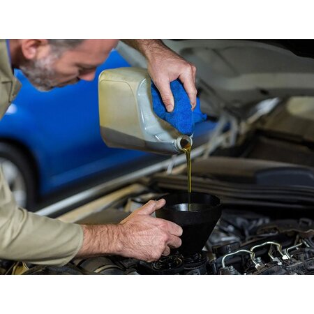 Merkloos Trechter voor benzine, diesel en petroleum - Met zeef - Kunststof - ø 13 cm