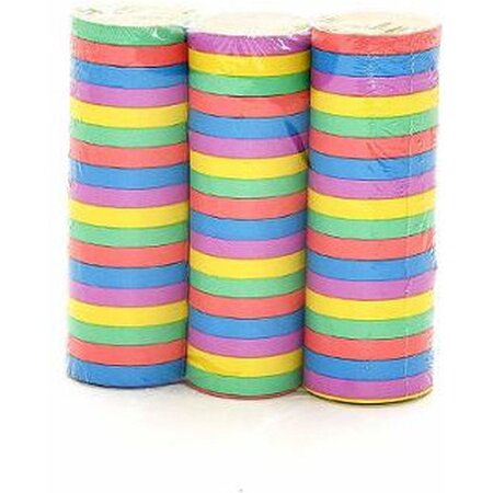 Merkloos Serpentines - 3x rollen - gekleurde stroken mix - papier - feestartikelen