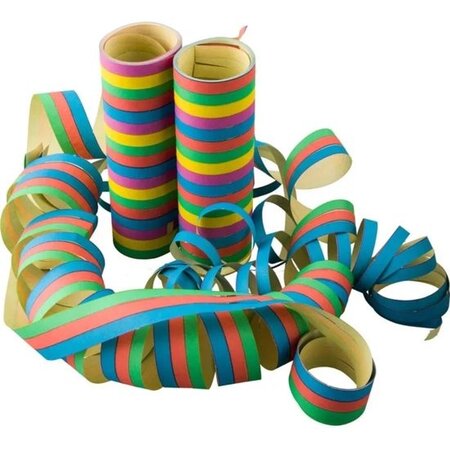 Merkloos Serpentines - 3x rollen - gekleurde stroken mix - papier - feestartikelen